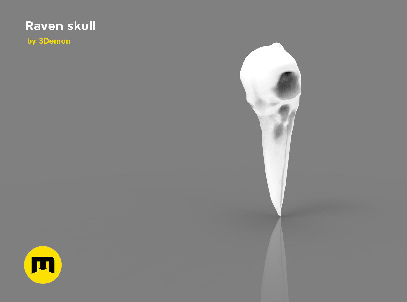 Raven Skull Free 3D print model_1