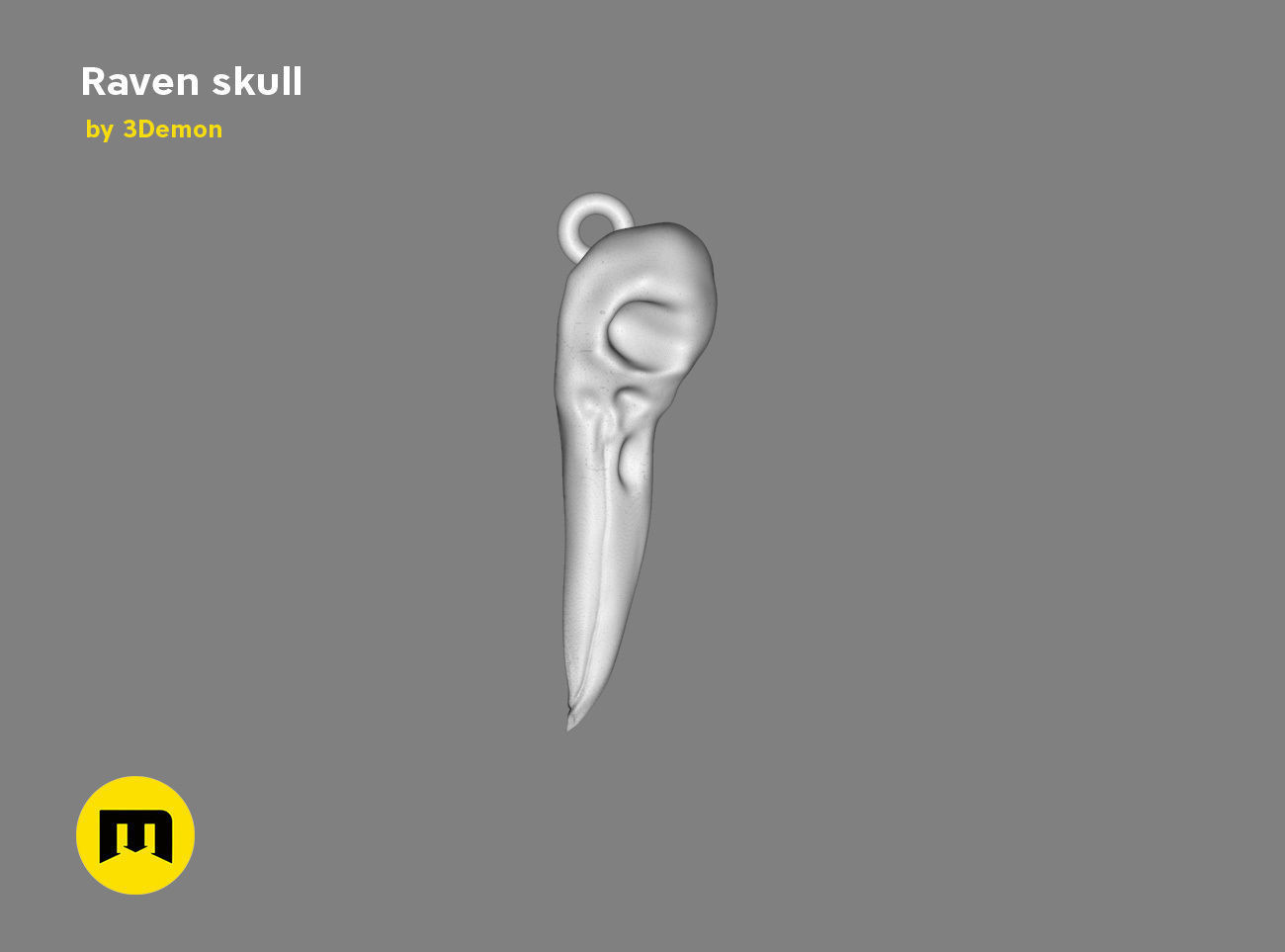 Raven Skull Free 3D print model_12