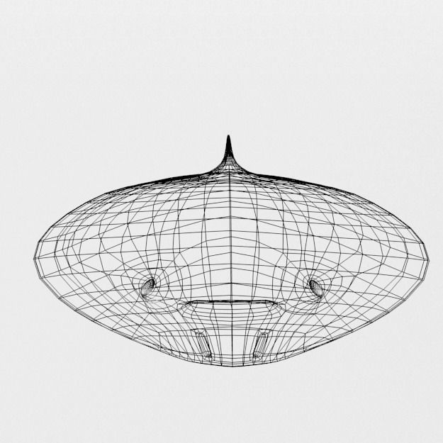 Stingray spotted Low-poly 3D model_6