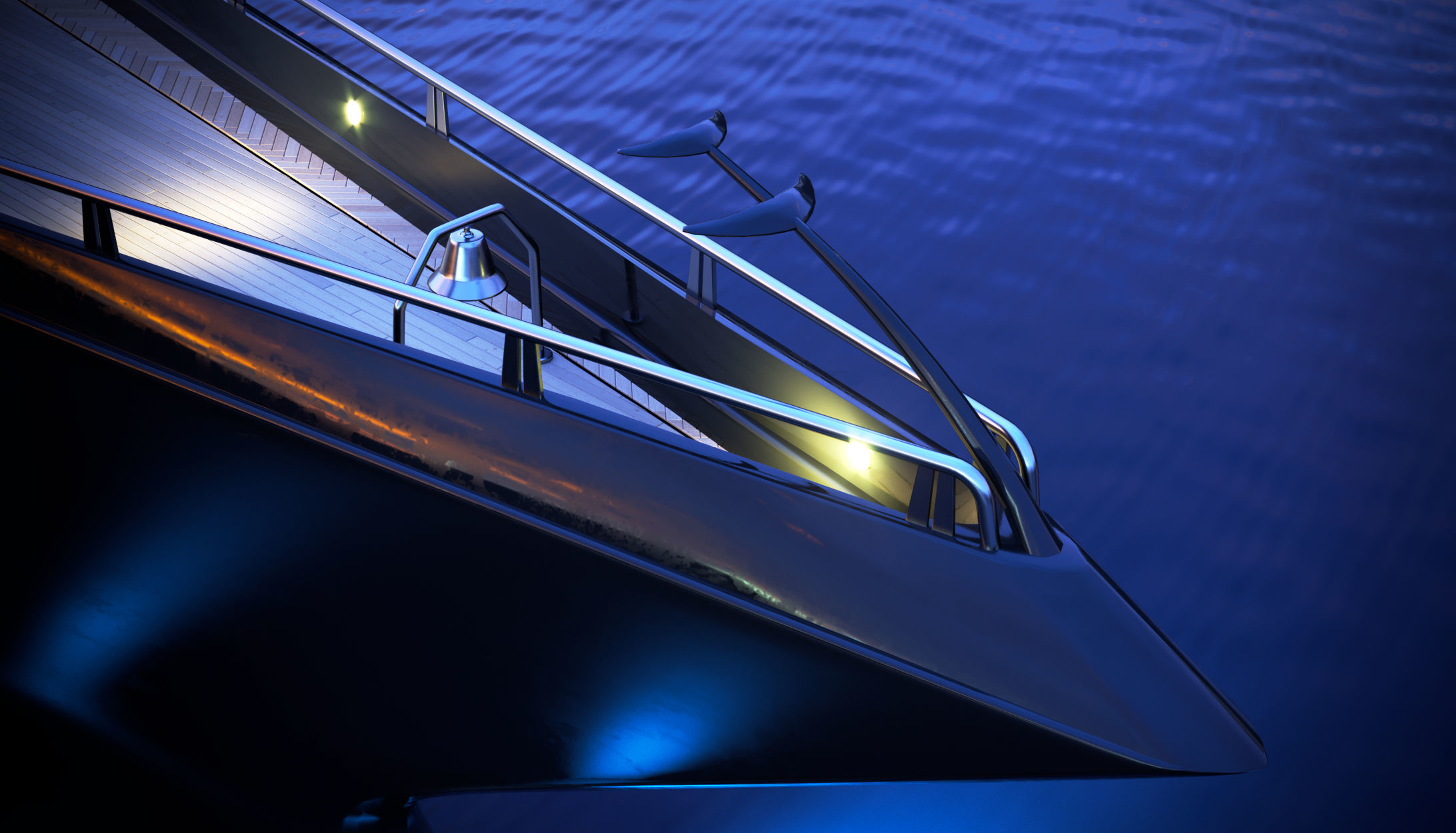 megayacht day and night scenes 3D model_4