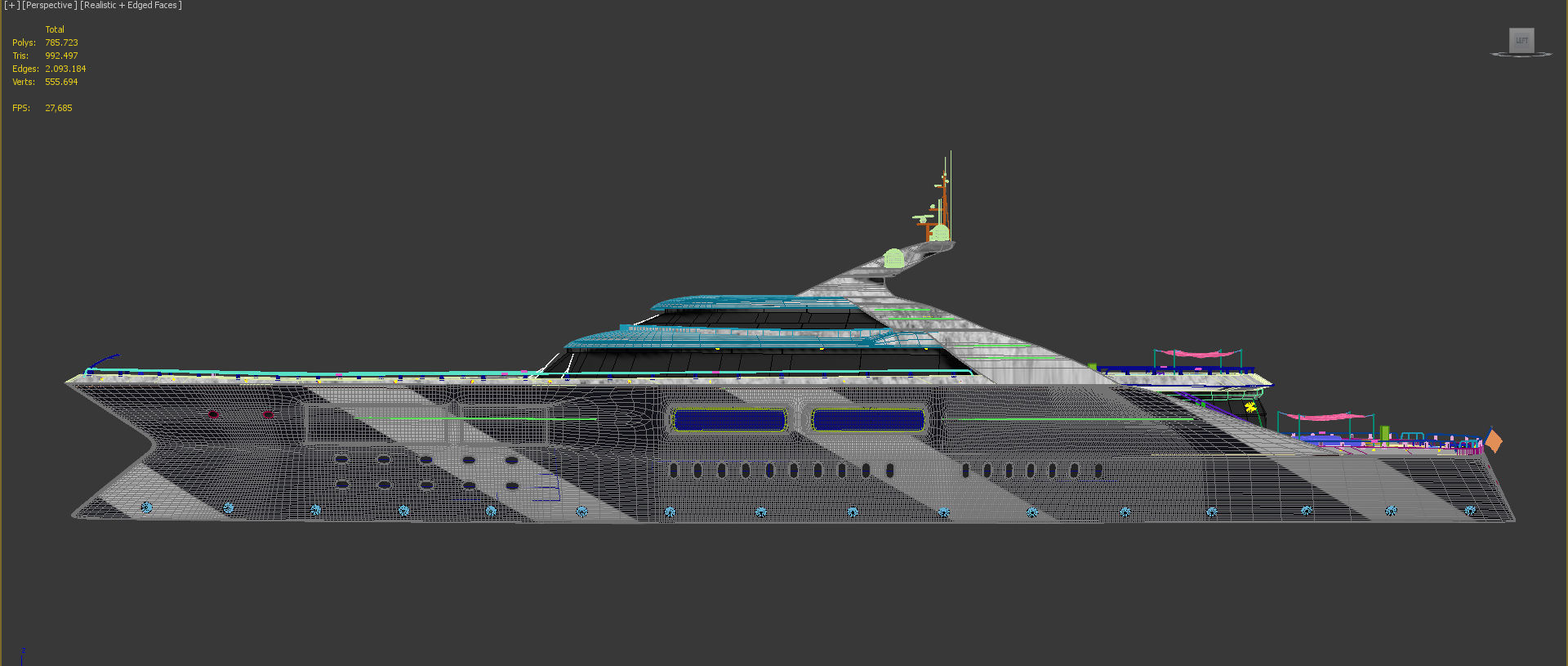 megayacht day and night scenes 3D model_16