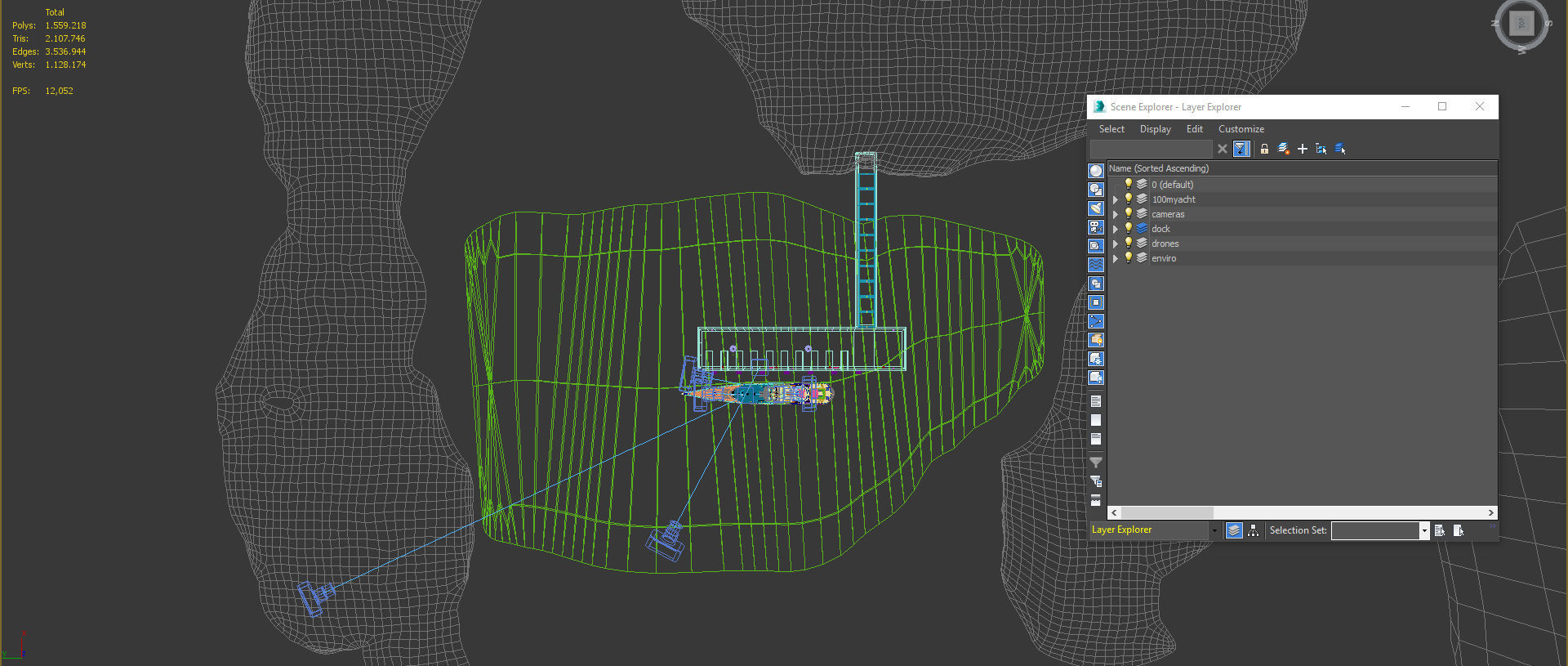 megayacht day and night scenes 3D model_17