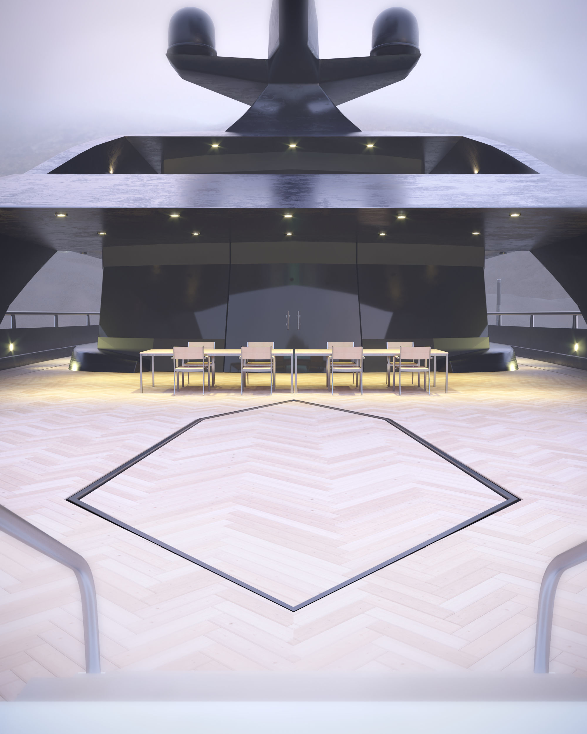 megayacht day and night scenes 3D model_10
