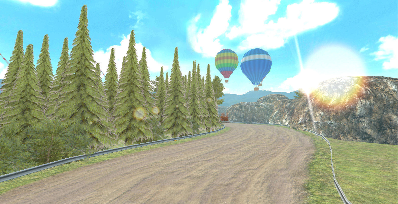 Race Rally Track Road Environment  Pack For Mobile Games Unity3d Low-poly 3D model_3