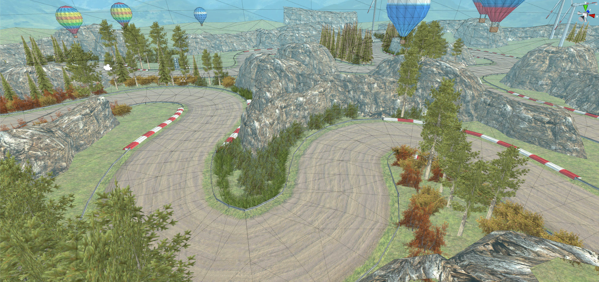 Race Rally Track Road Environment  Pack For Mobile Games Unity3d Low-poly 3D model_11