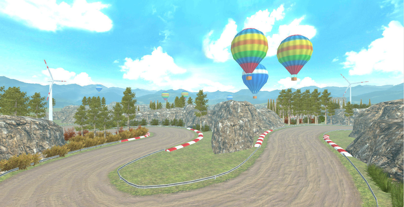 Race Rally Track Road Environment  Pack For Mobile Games Unity3d Low-poly 3D model_5