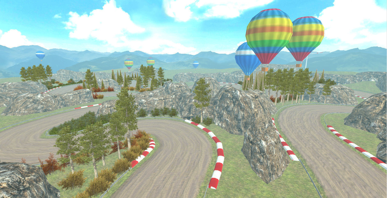 Race Rally Track Road Environment  Pack For Mobile Games Unity3d Low-poly 3D model_8