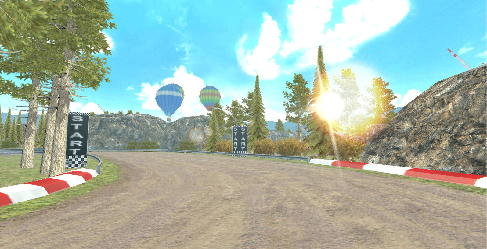 Race Rally Track Road Environment  Pack For Mobile Games Unity3d Low-poly 3D model_6