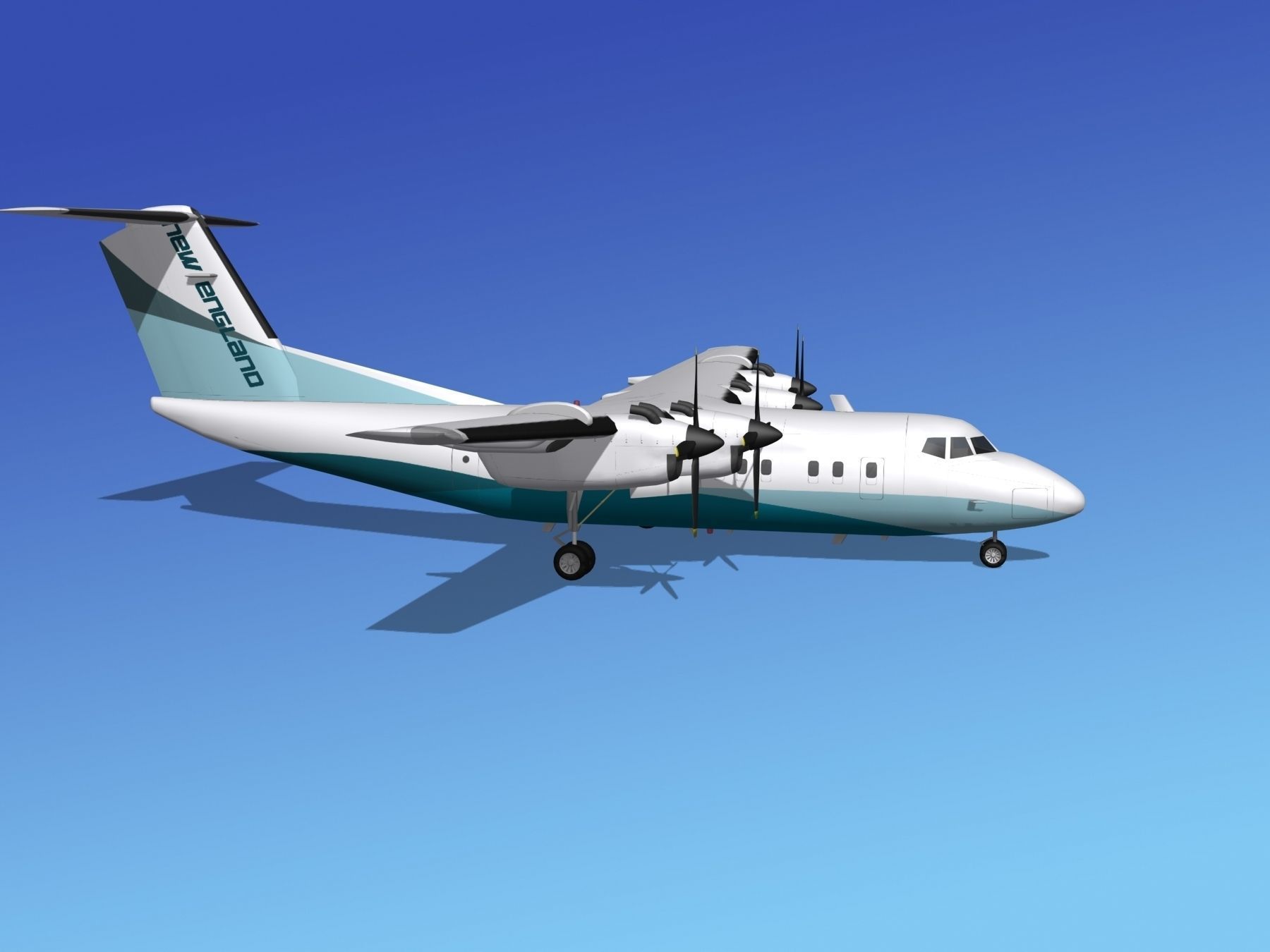 Dehavilland DHC-7 New England Regional 3D model_3