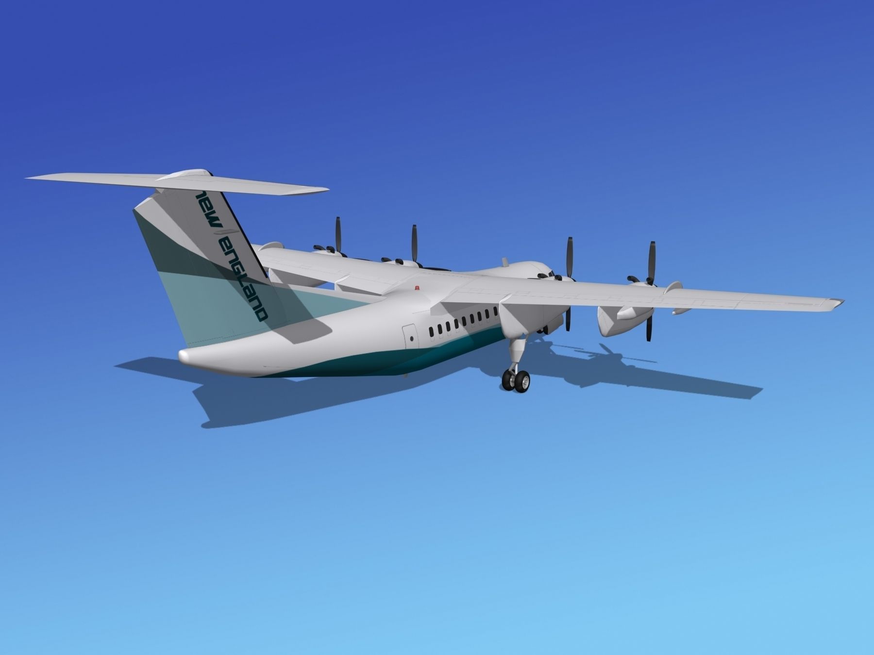 Dehavilland DHC-7 New England Regional 3D model_5