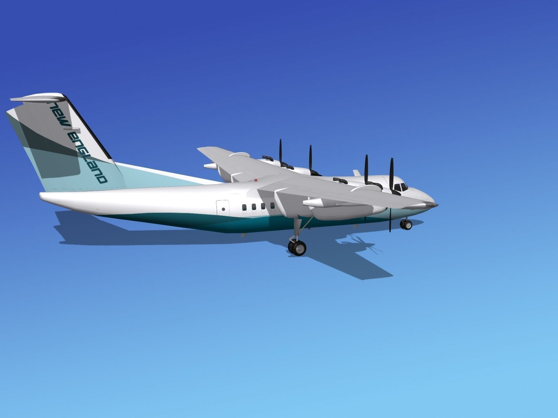 Dehavilland DHC-7 New England Regional 3D model_4