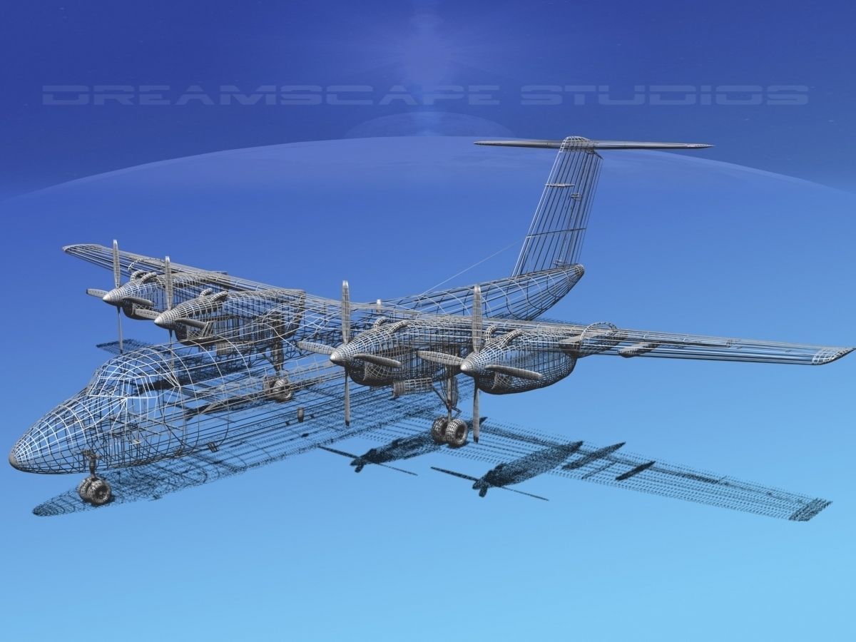 Dehavilland DHC-7 New England Regional 3D model_9