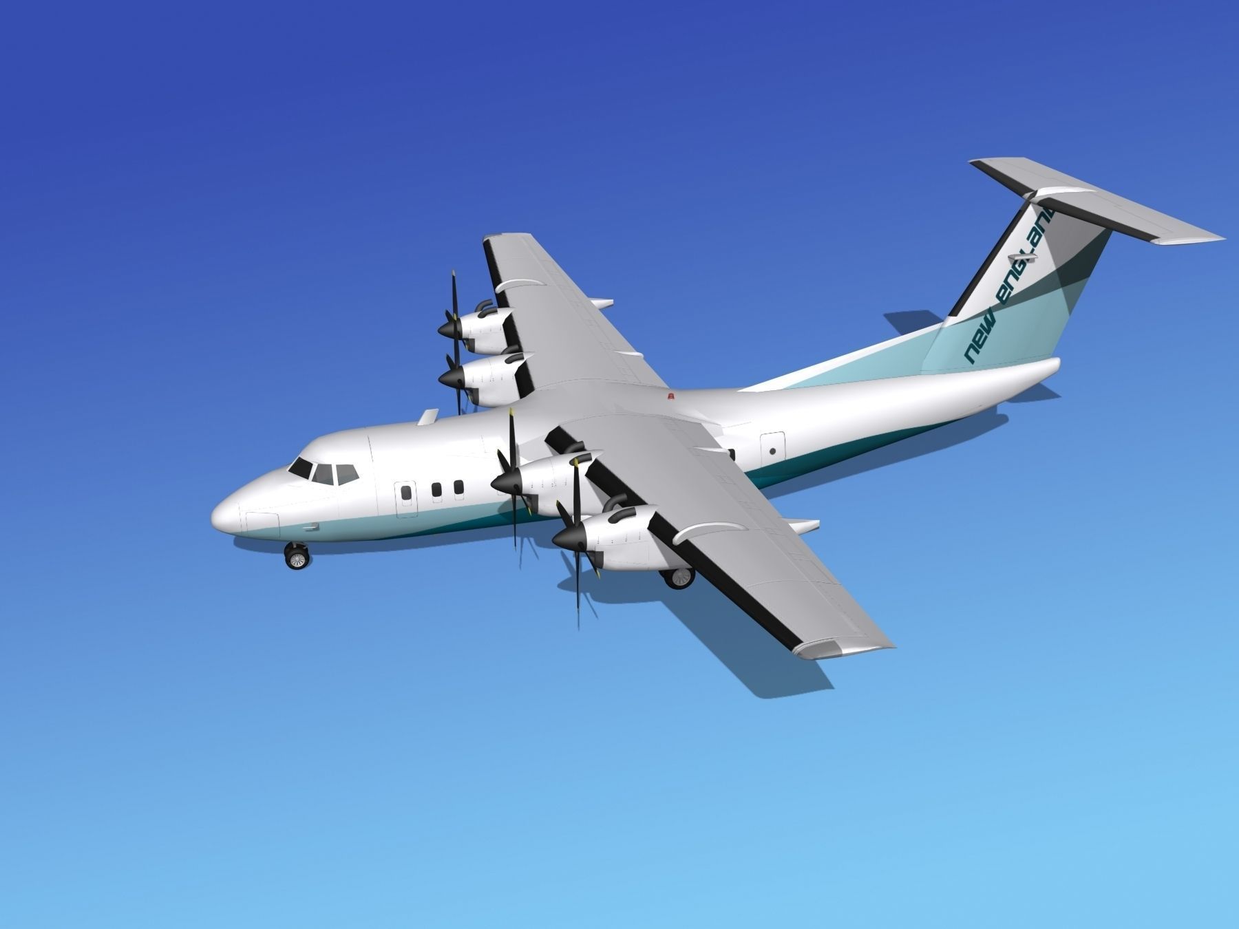 Dehavilland DHC-7 New England Regional 3D model_8