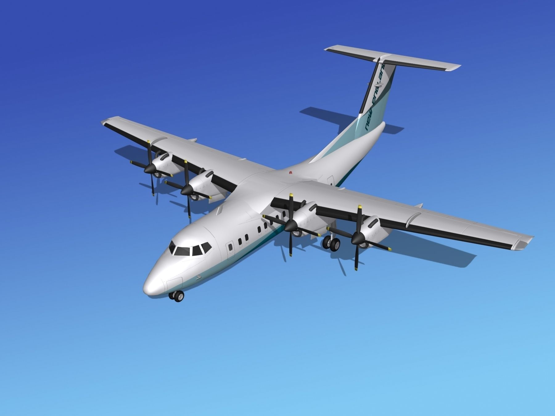Dehavilland DHC-7 New England Regional 3D model_10