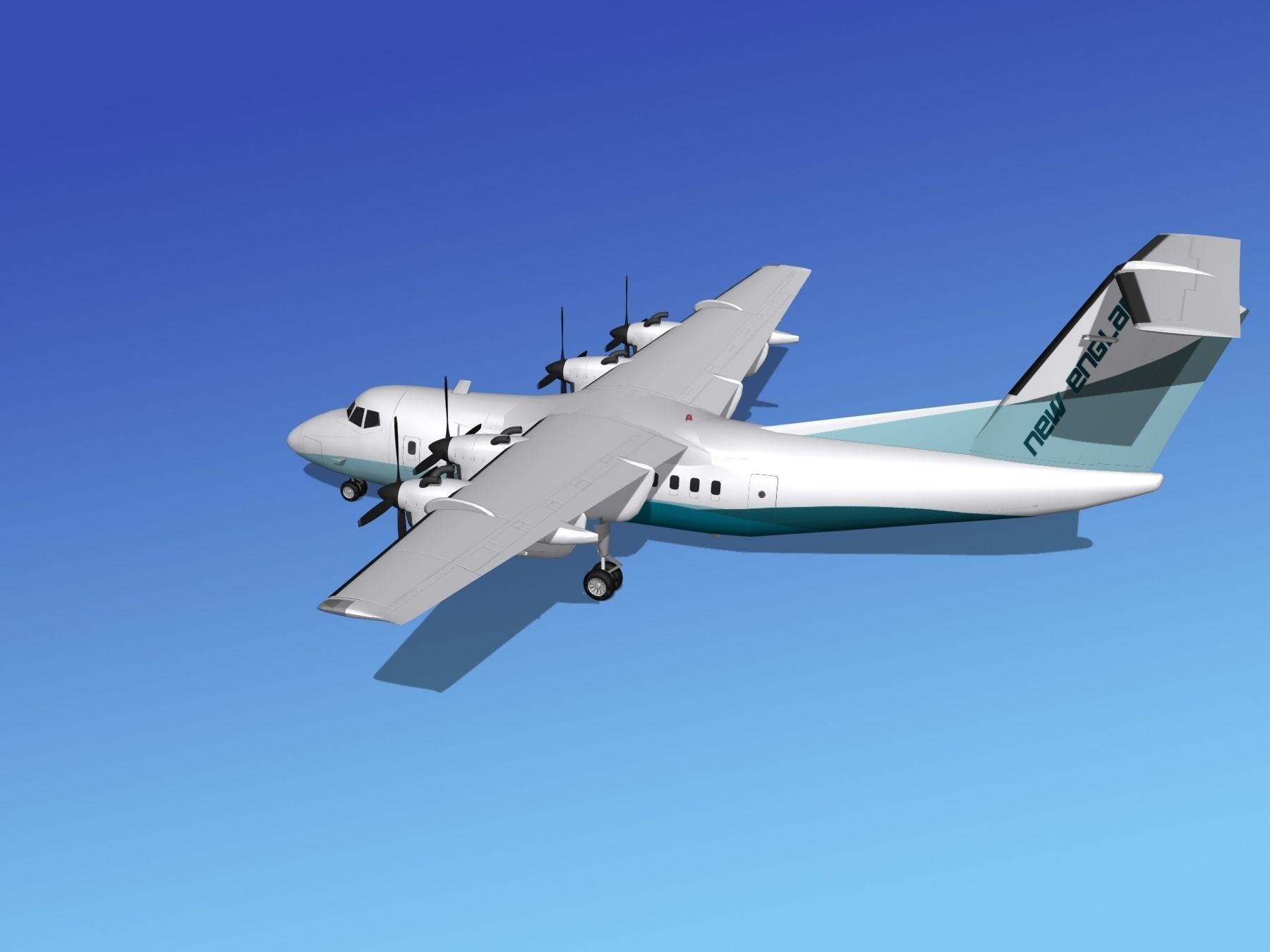 Dehavilland DHC-7 New England Regional 3D model_7