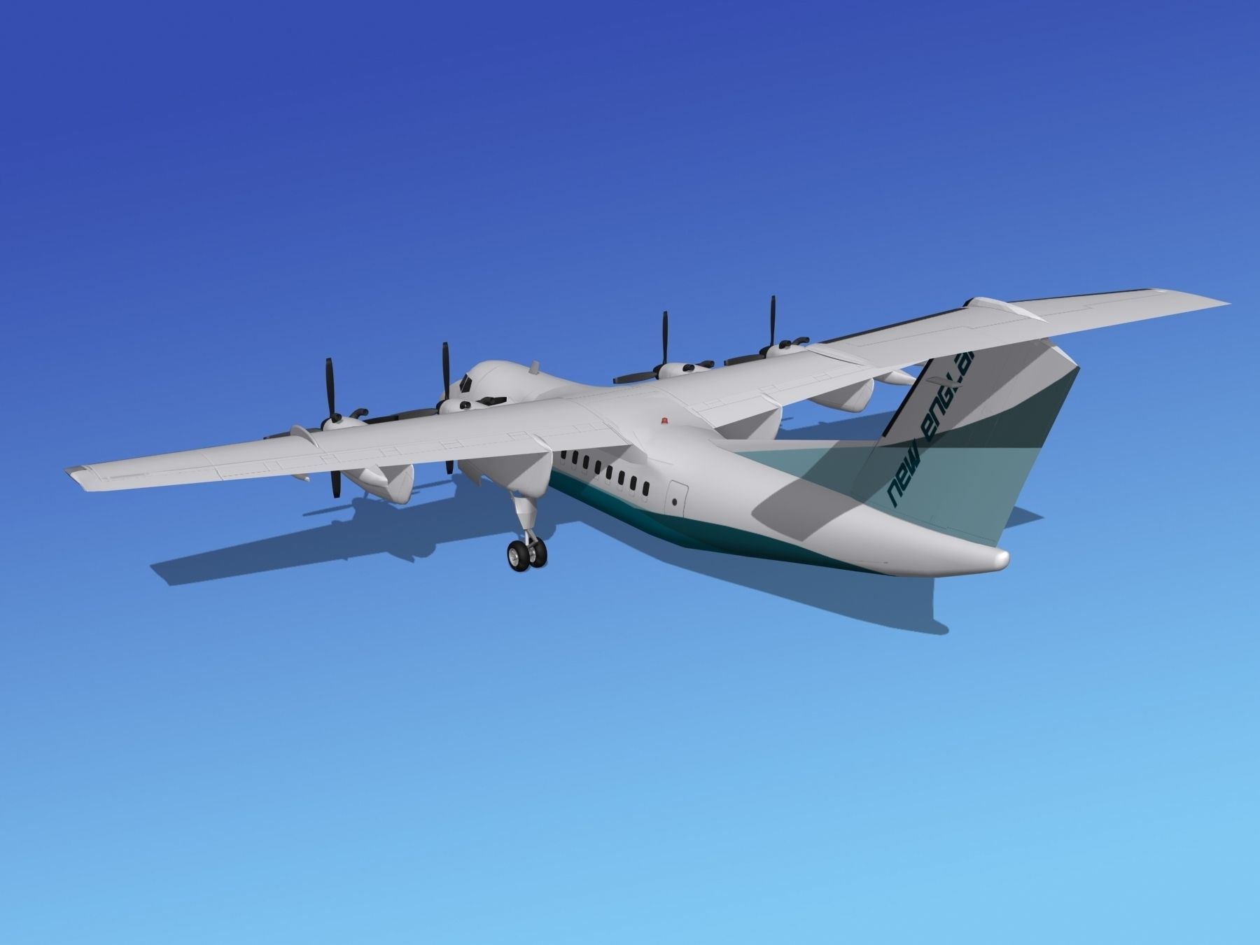 Dehavilland DHC-7 New England Regional 3D model_6