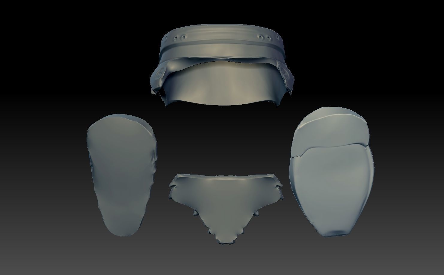 predator 2 inspired lower armour 3D print model_2