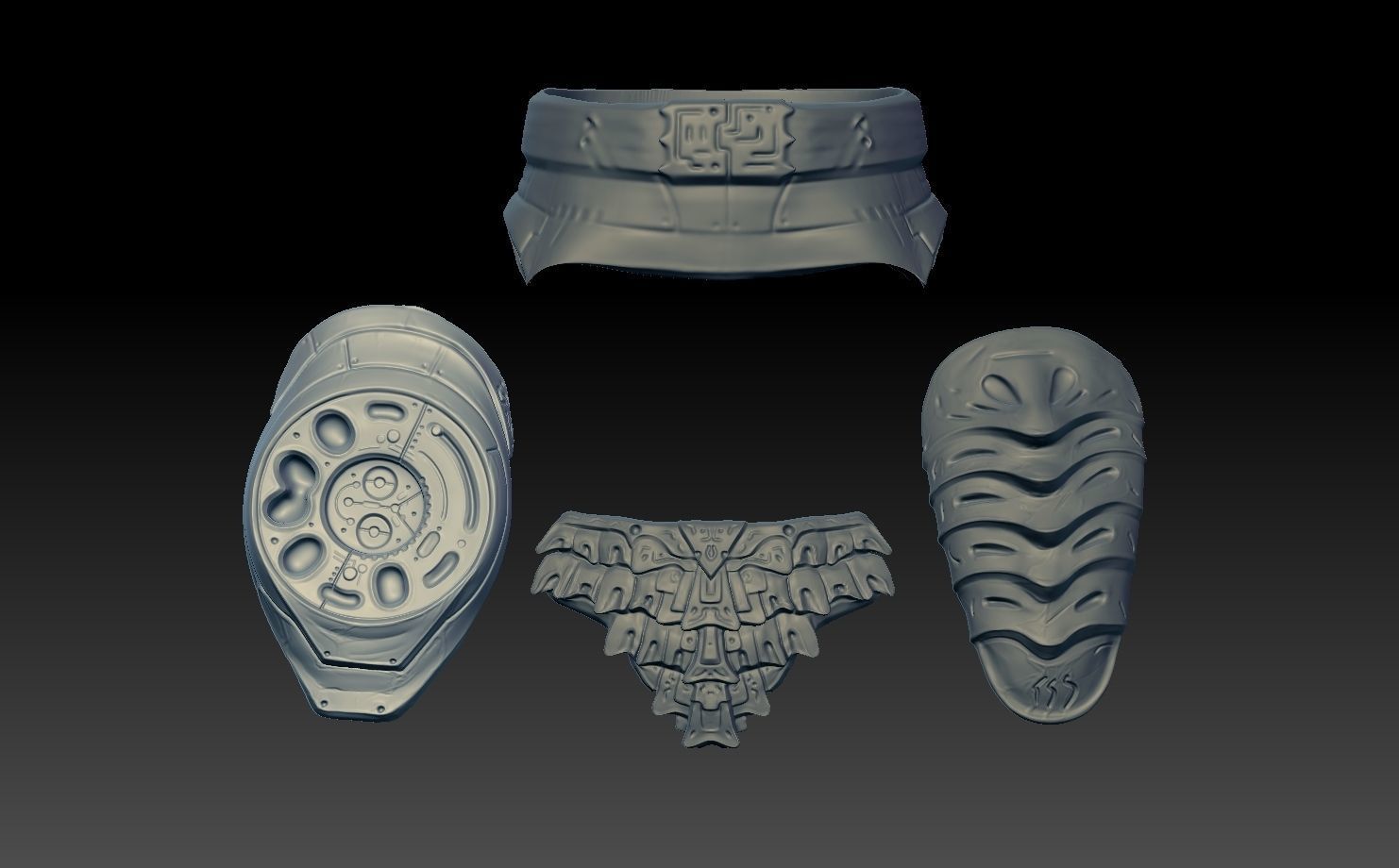 predator 2 inspired lower armour 3D print model_1