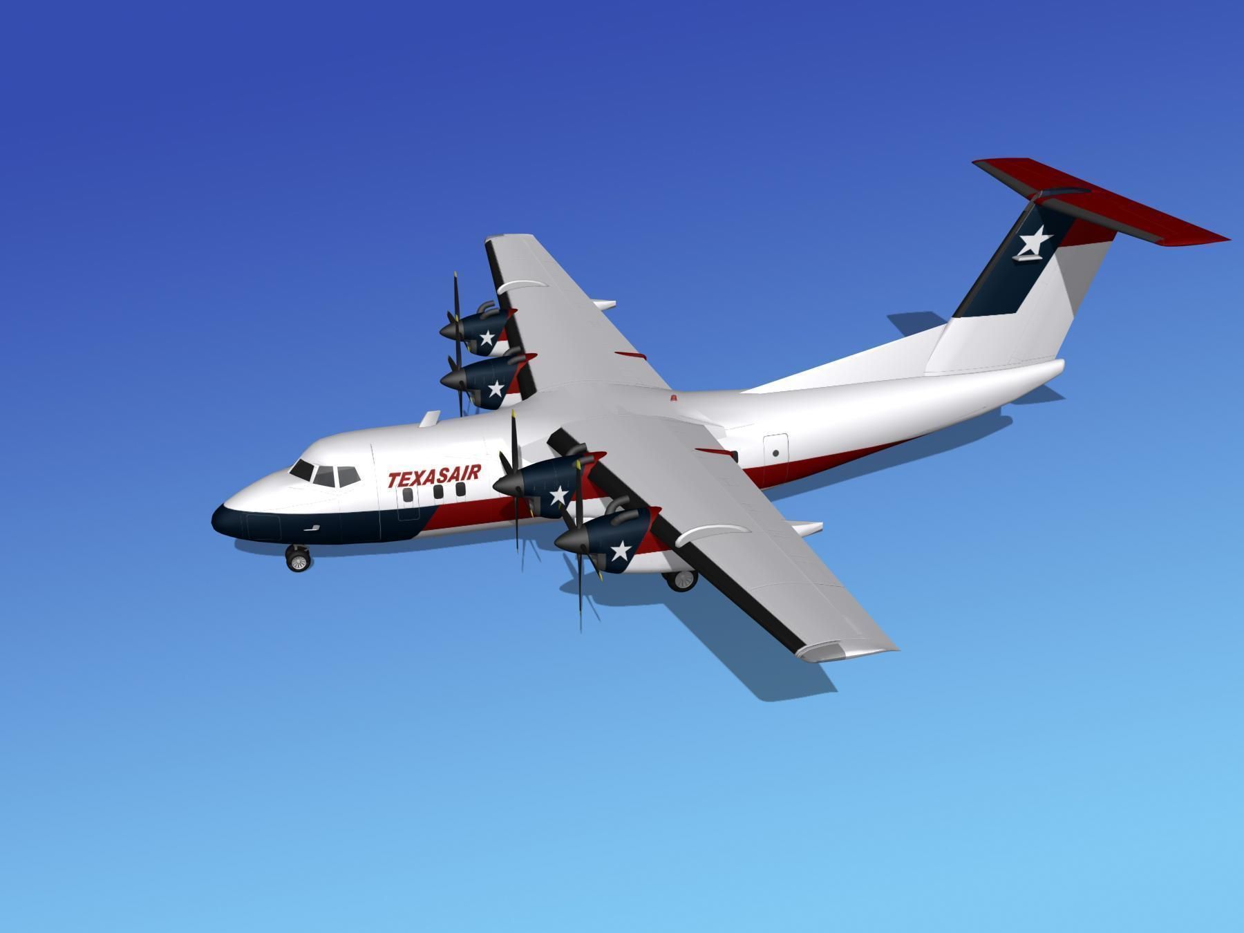 Dehavilland DHC-7 Texasair 3D model_9