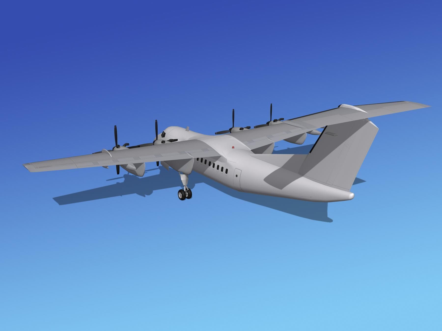 Dehavilland DHC-7 Unmarked 1 3D model_8