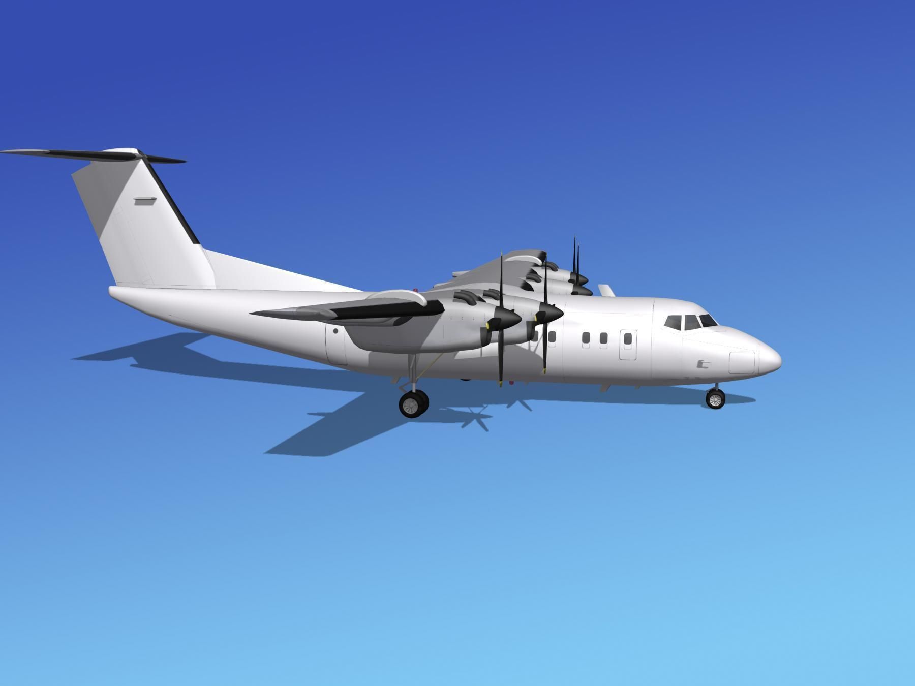 Dehavilland DHC-7 Unmarked 1 3D model_2