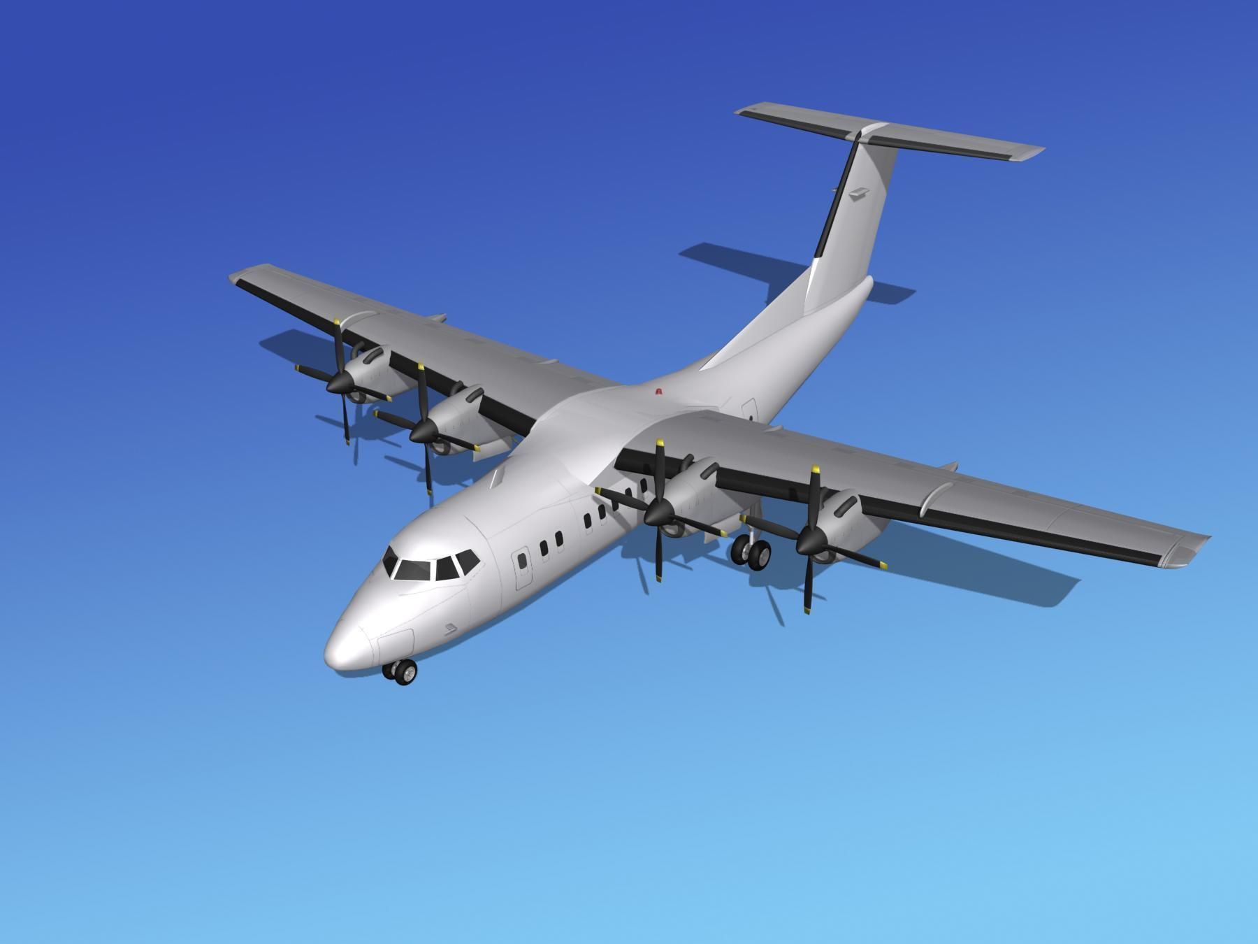 Dehavilland DHC-7 Unmarked 1 3D model_10