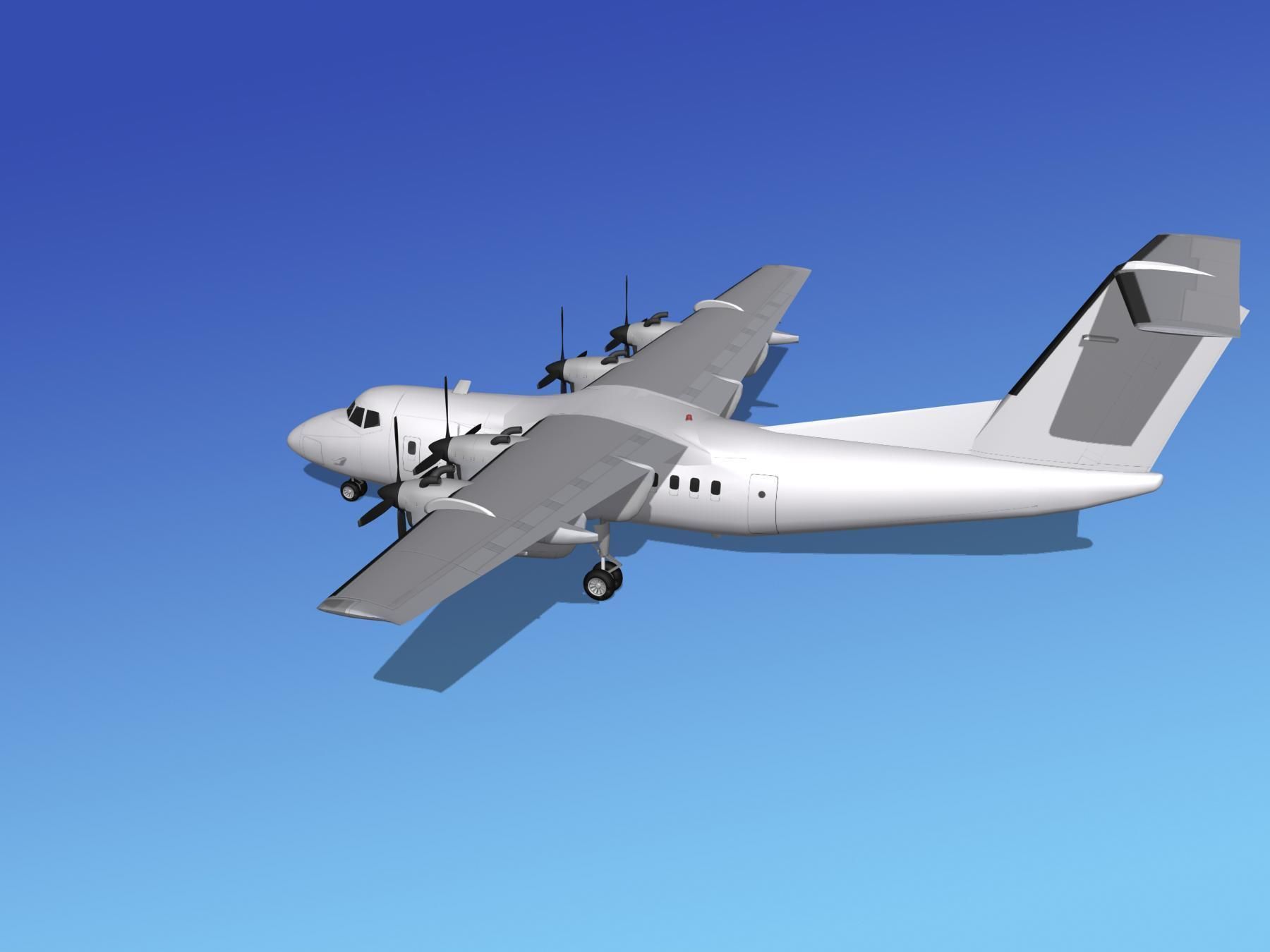 Dehavilland DHC-7 Unmarked 1 3D model_7