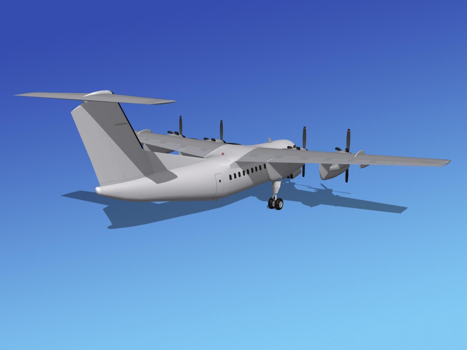 Dehavilland DHC-7 Unmarked 1 3D model_4