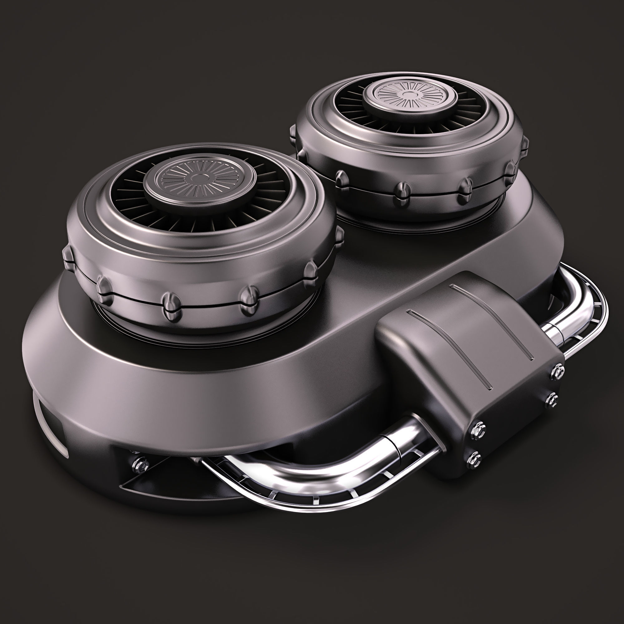 Sci Fi KitBash 02 3D model_4