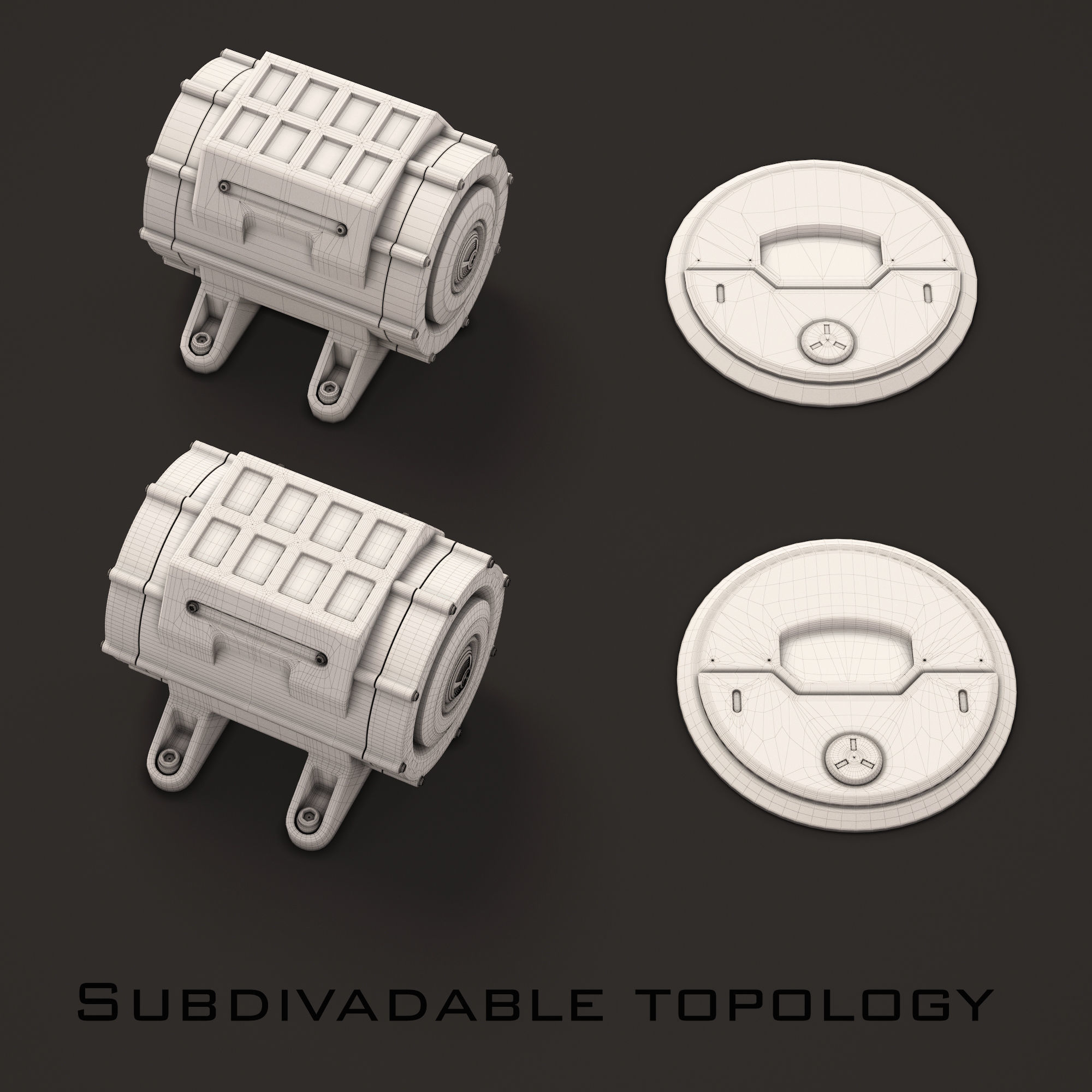 Sci Fi KitBash 02 3D model_18