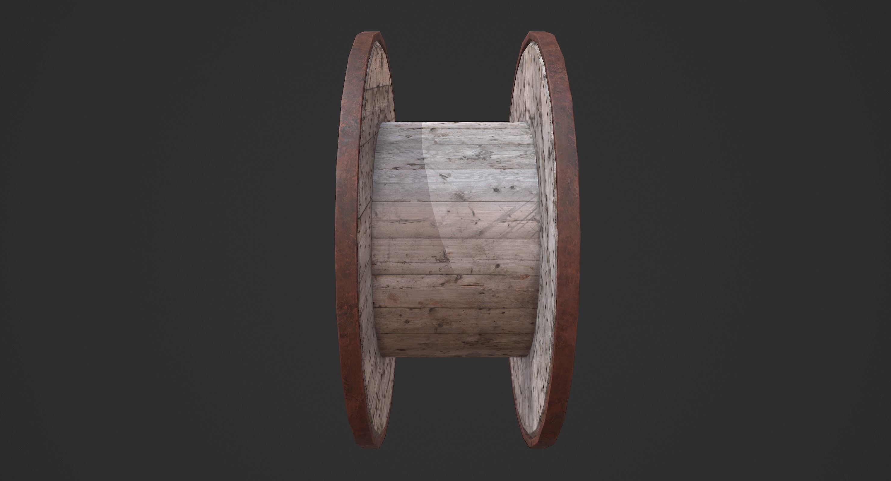 Cable Spool Low-poly 3D model_1