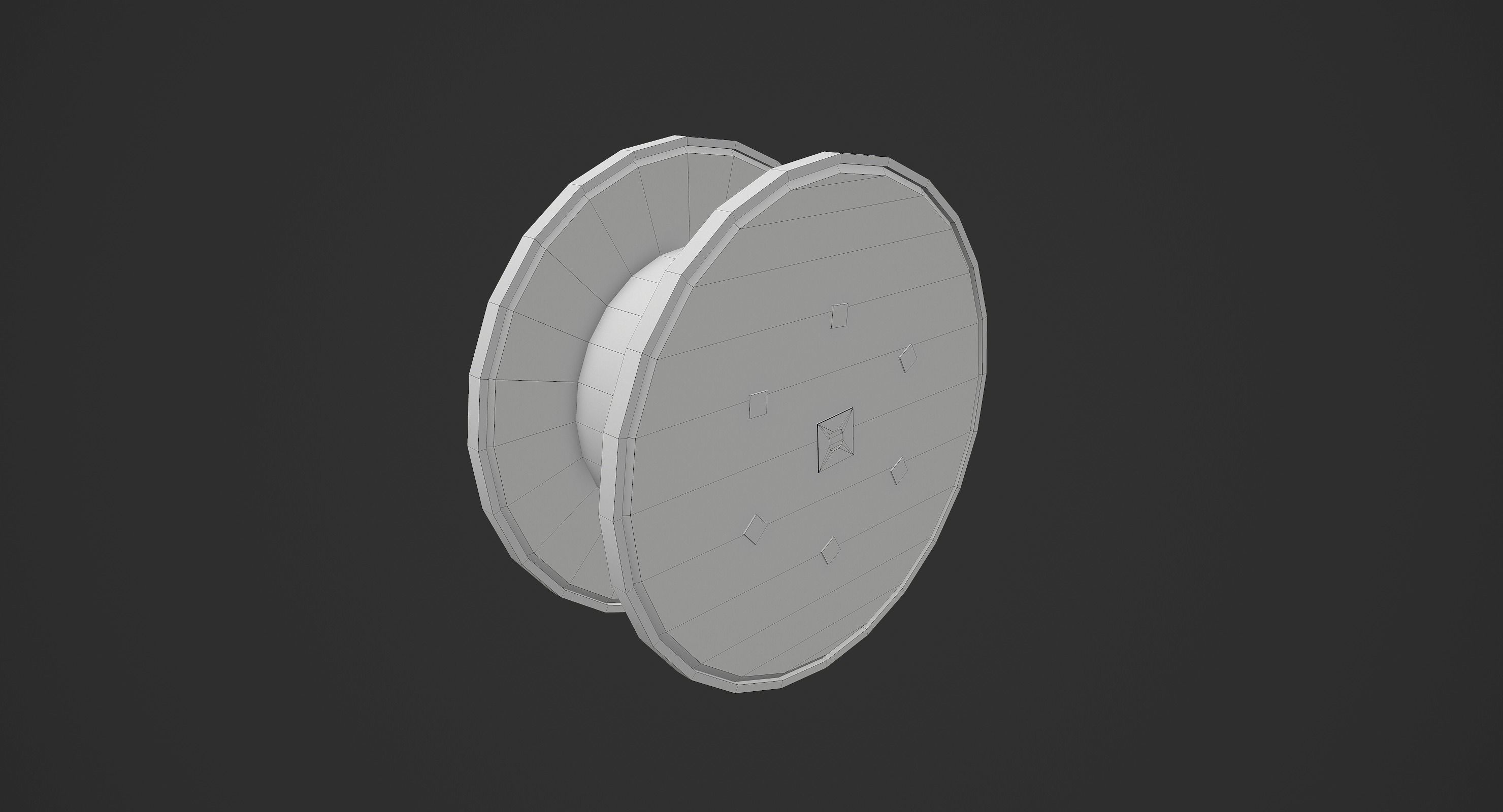 Cable Spool Low-poly 3D model_14