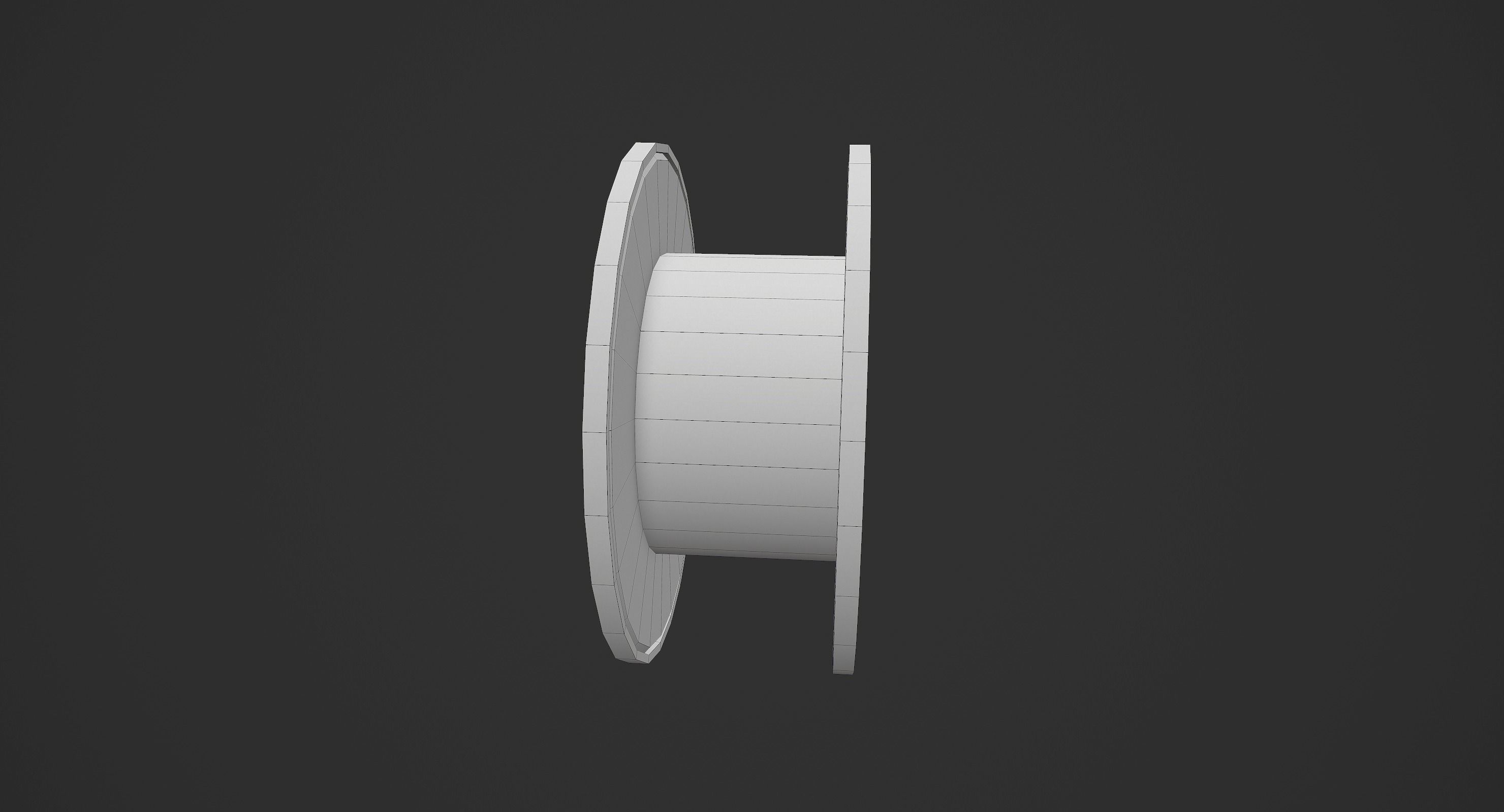 Cable Spool Low-poly 3D model_13
