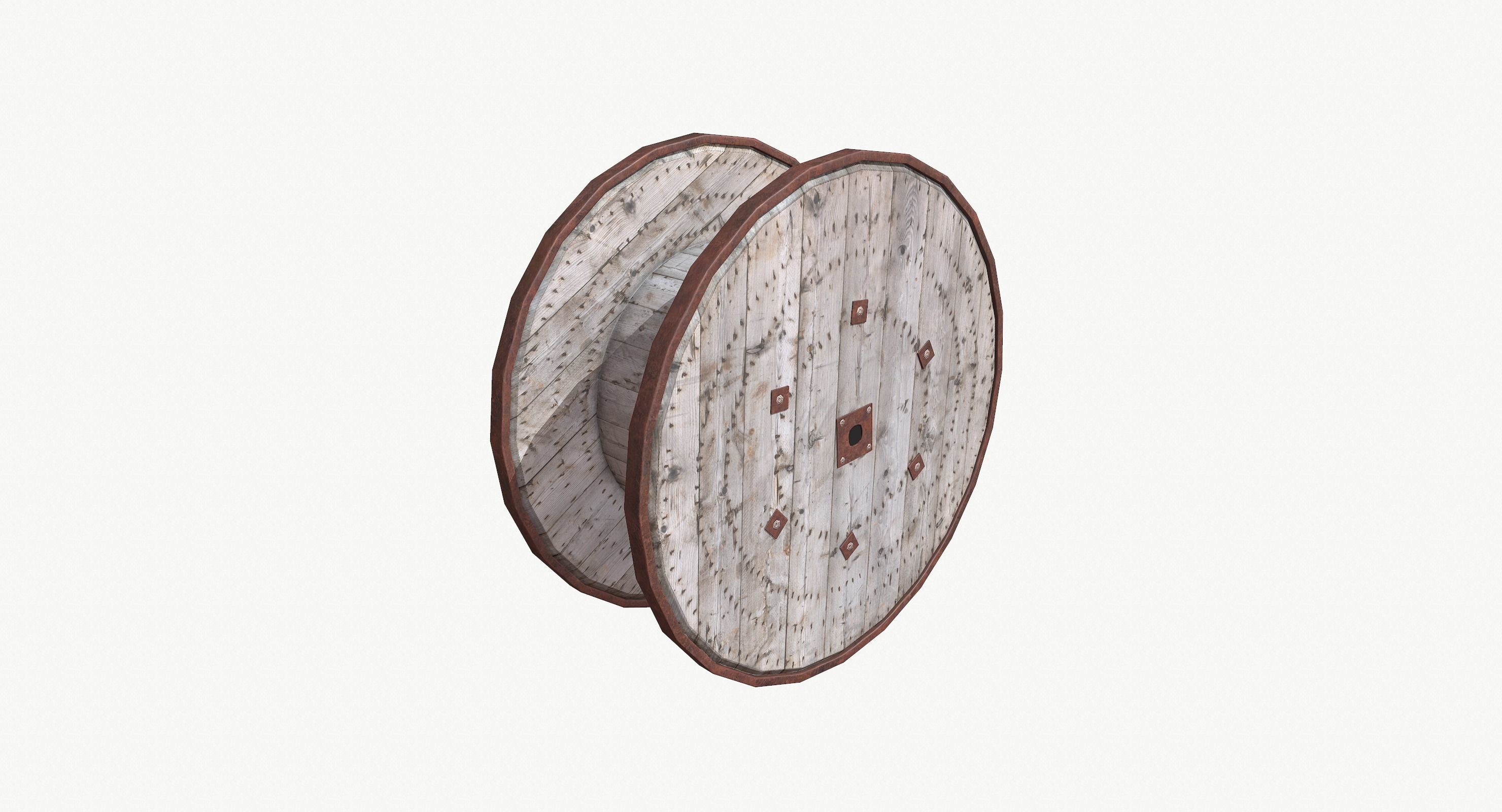 Cable Spool Low-poly 3D model_7