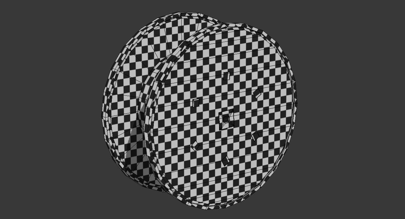 Cable Spool Low-poly 3D model_16