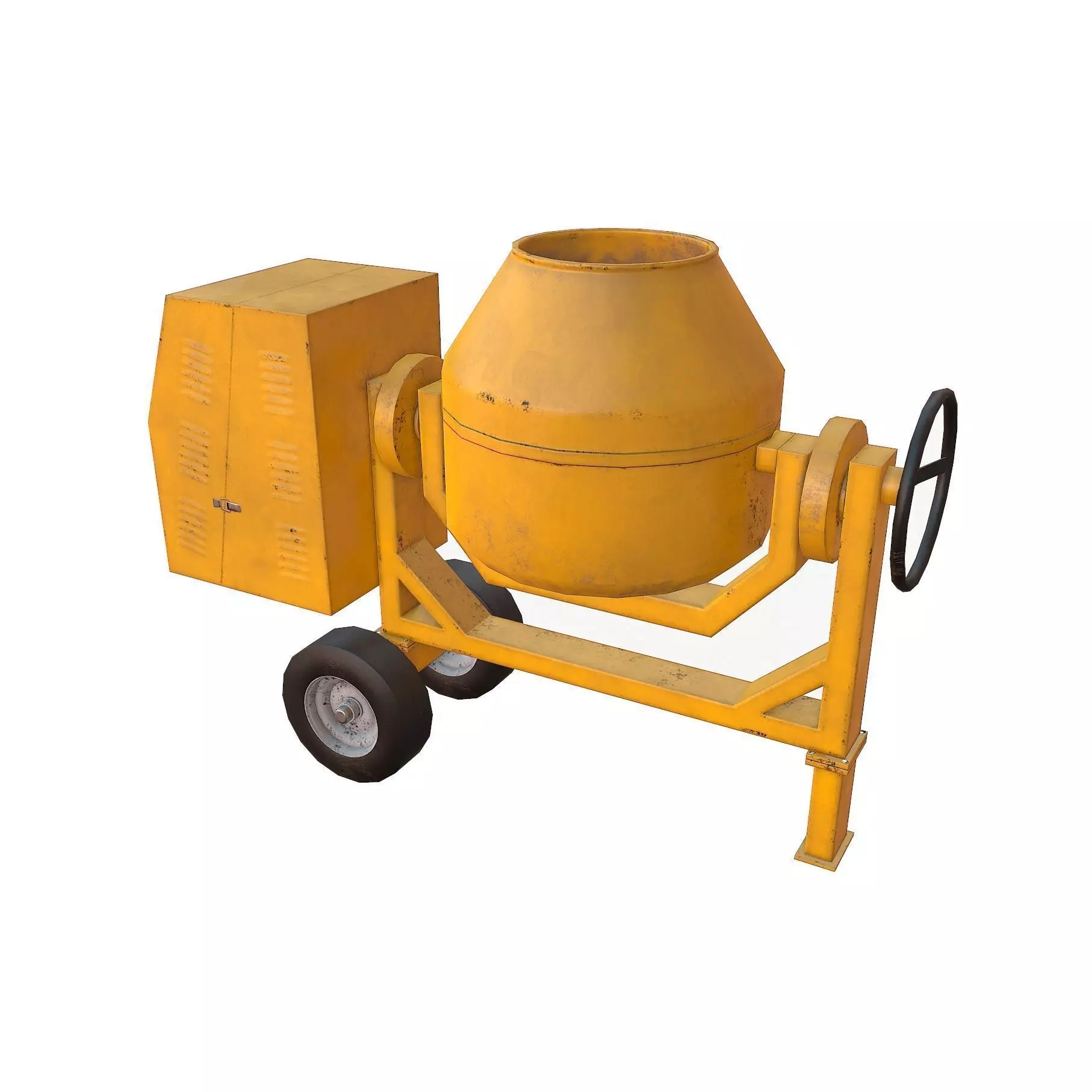 Concrete Mixer Low-poly 3D model_0