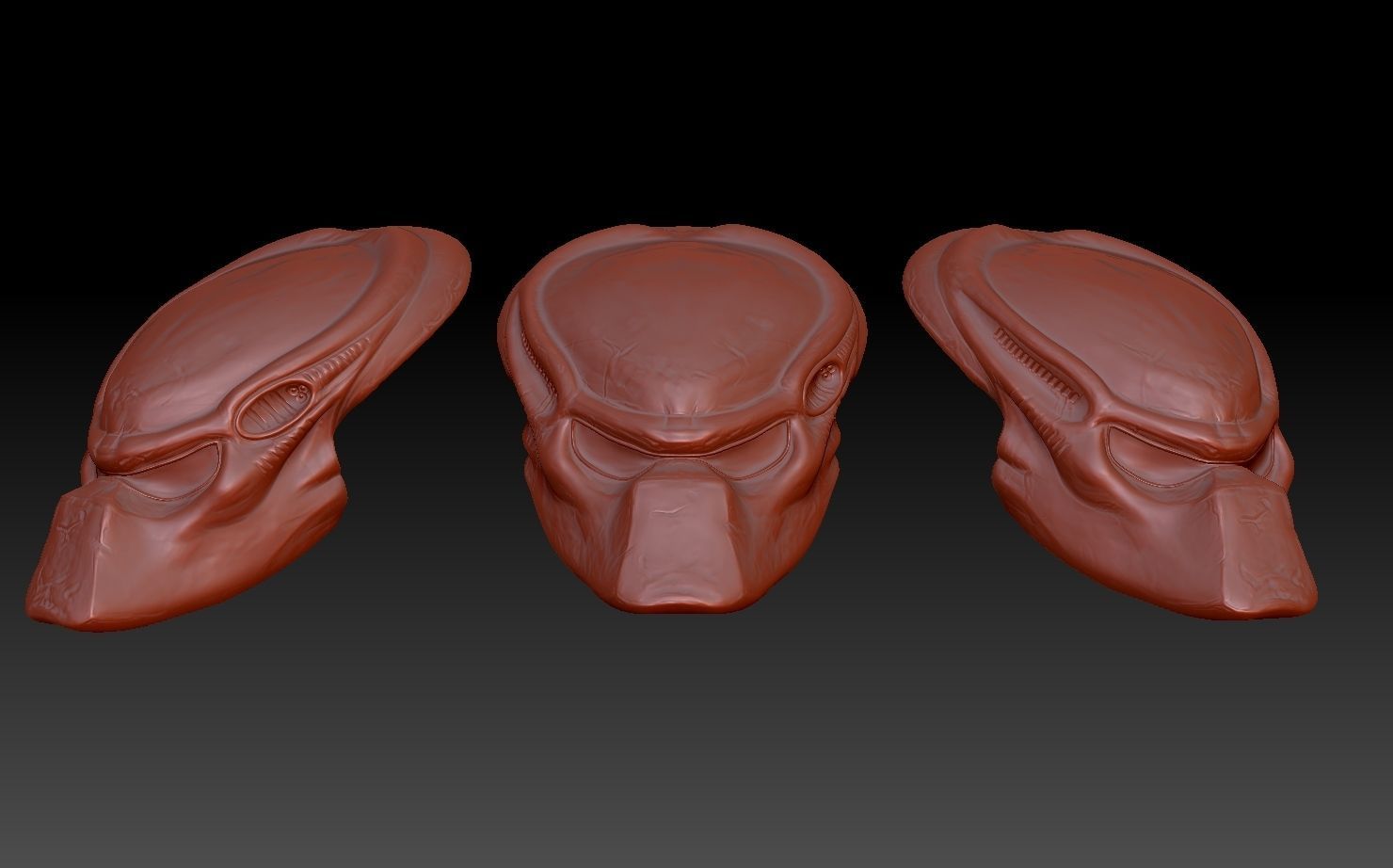 predator 2 inspired bio helmet 3D print model_4