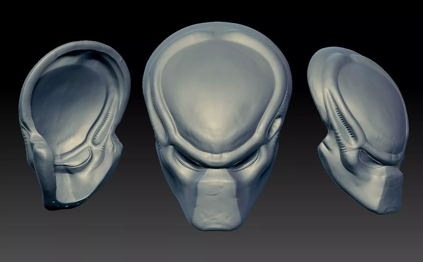 predator 2 inspired bio helmet 3D print model_0