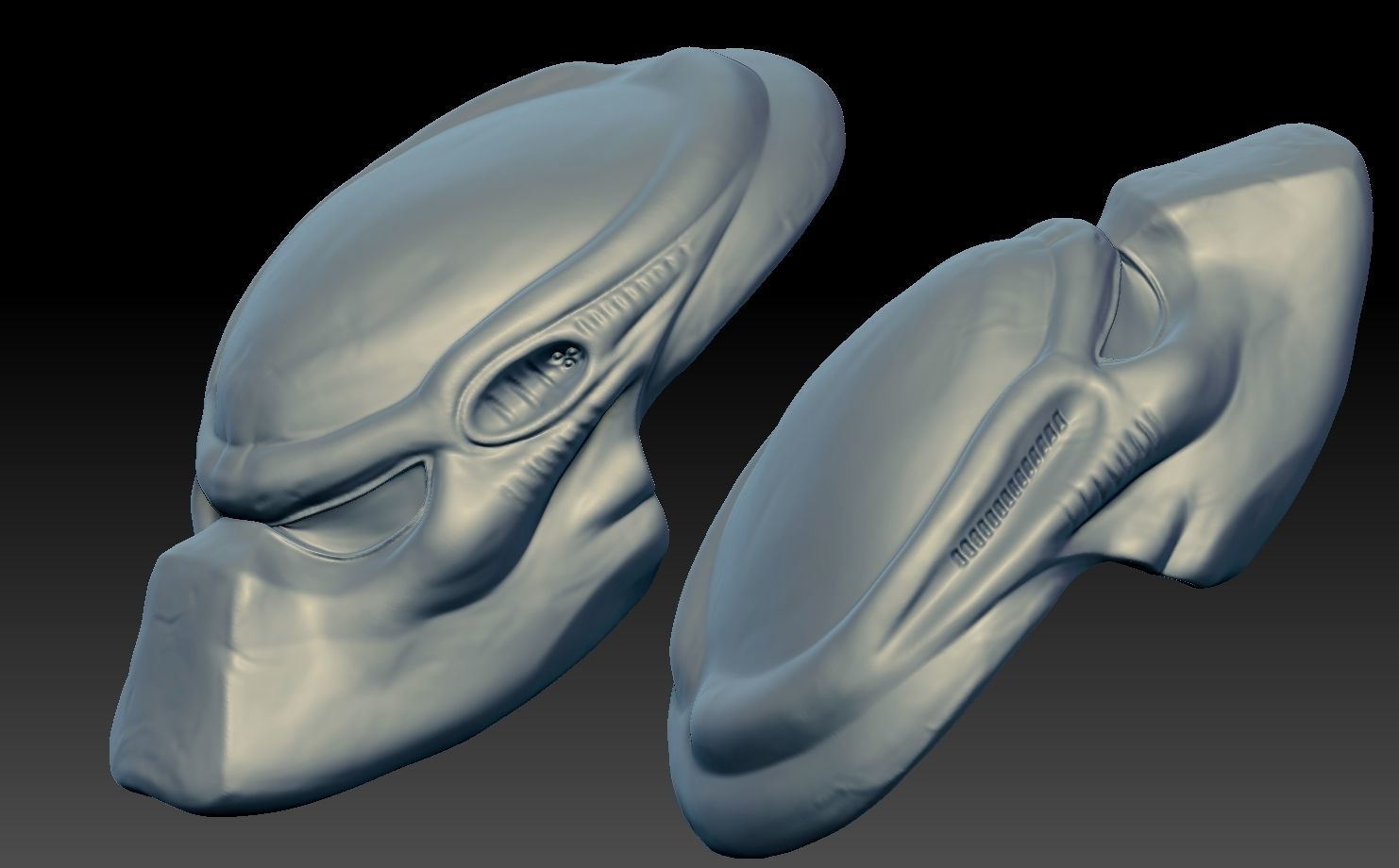 predator 2 inspired bio helmet 3D print model_1