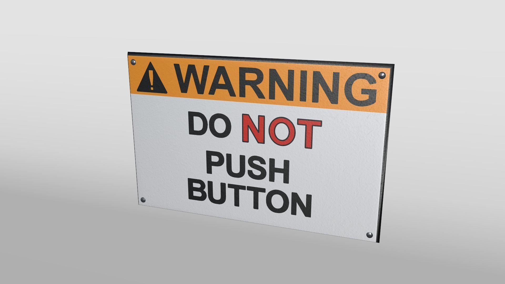 Wall Mounted Sign Low-poly 3D model_3