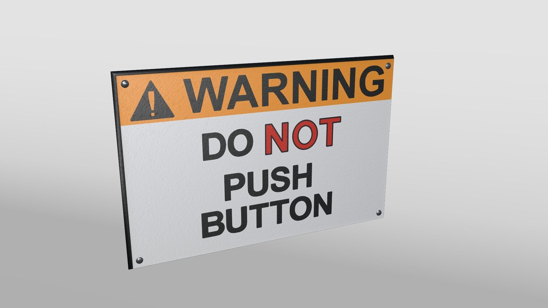 Wall Mounted Sign Low-poly 3D model_4