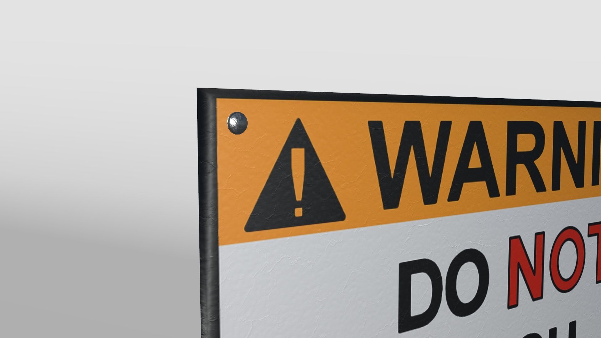Wall Mounted Sign Low-poly 3D model_6