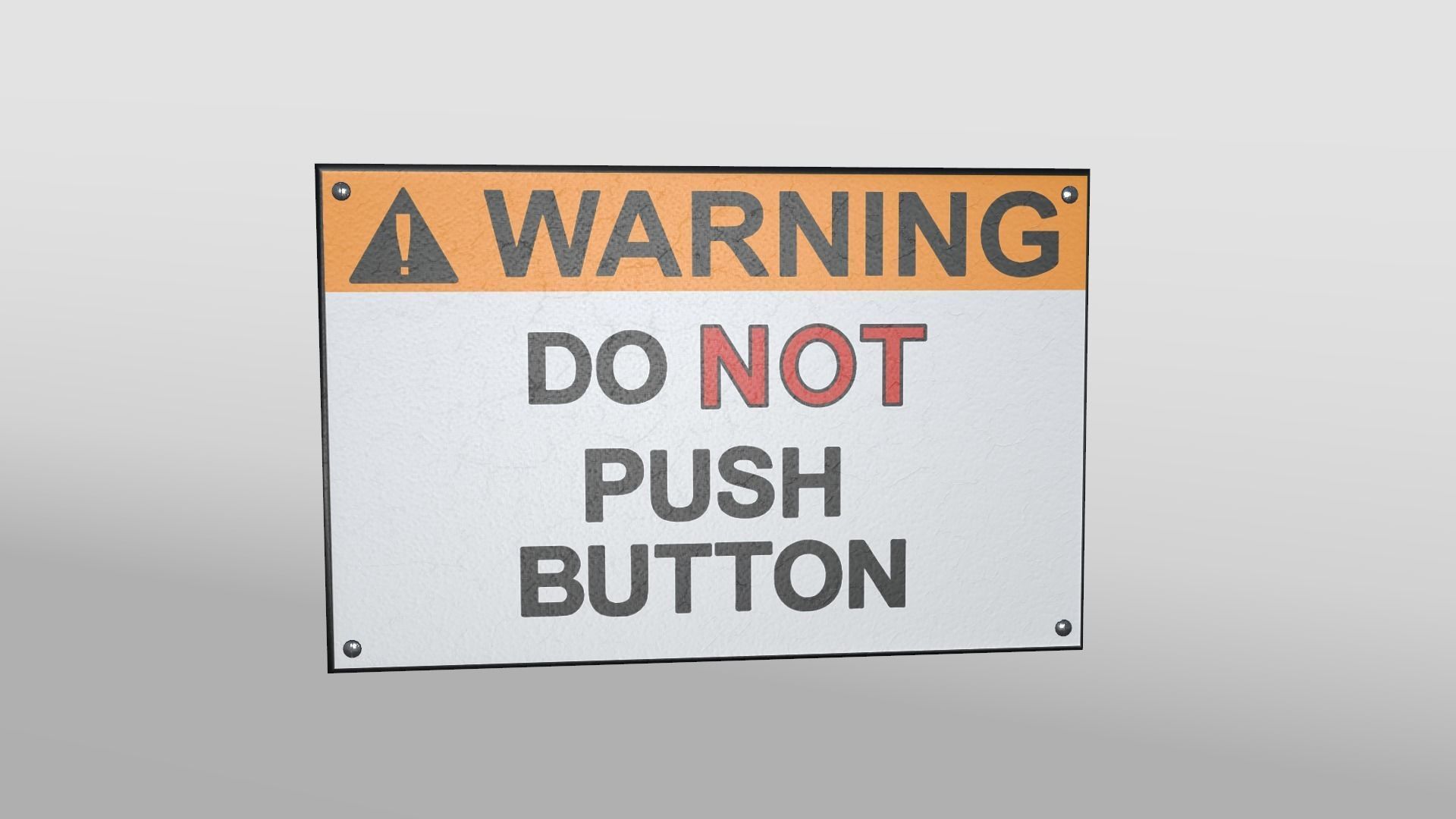 Wall Mounted Sign Low-poly 3D model_5