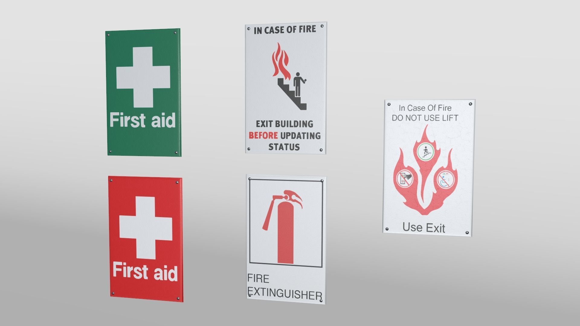 Wall Mounted Sign Low-poly 3D model_1