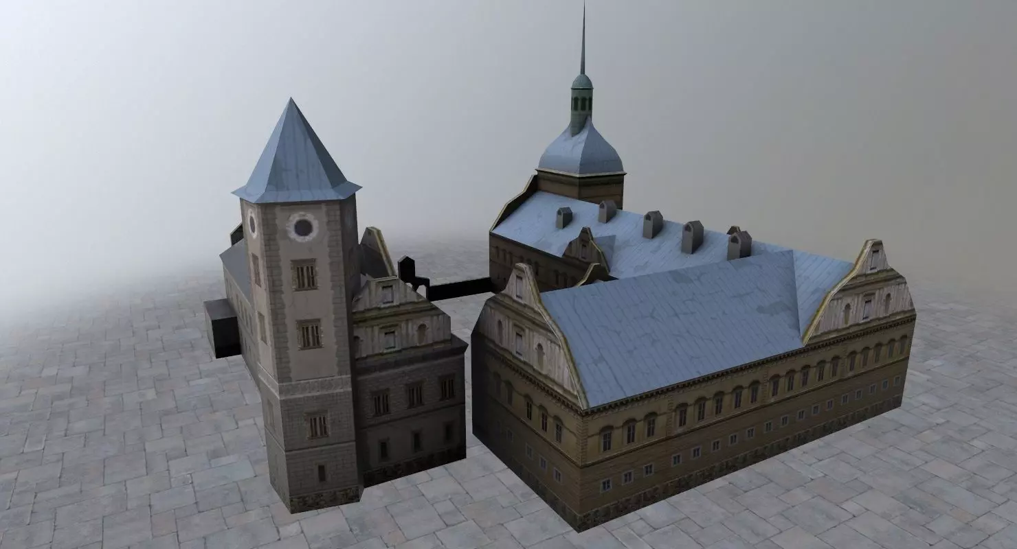 Karlovy Vary Zamek Struzna Low-poly 3D model_0