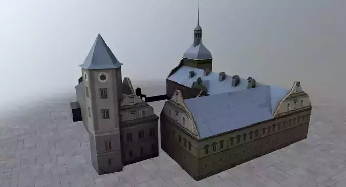 Karlovy Vary Zamek Struzna Low-poly 3D model