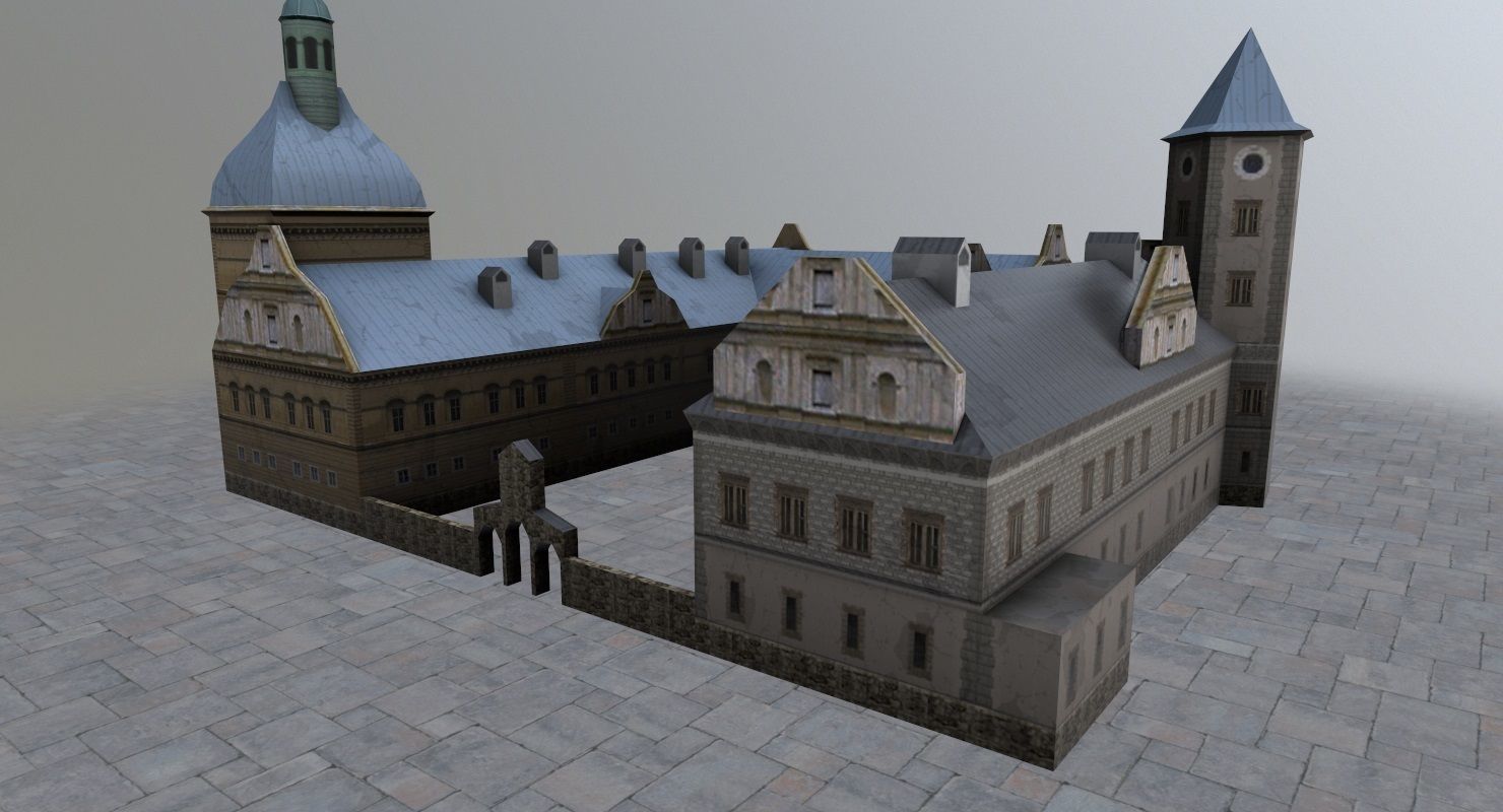 Karlovy Vary Zamek Struzna Low-poly 3D model_1