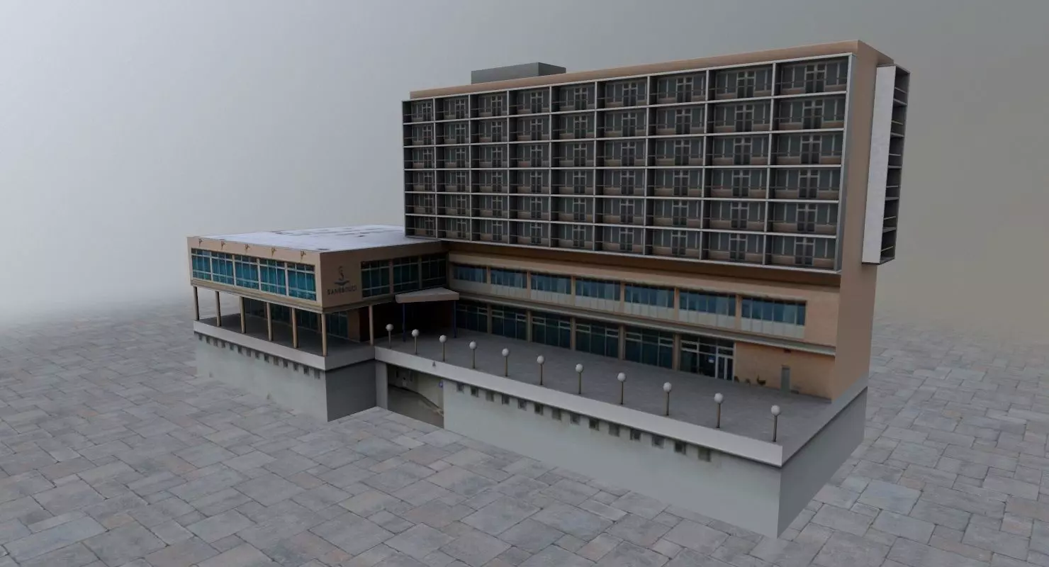 Karlovy Vary Sanssouci Low-poly 3D model