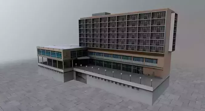 Karlovy Vary Sanssouci Low-poly 3D model
