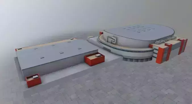 Karlovy Vary KV Arena Low-poly 3D model